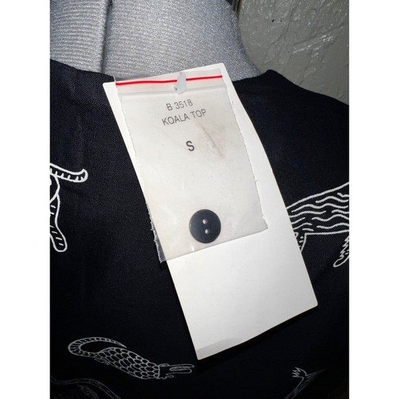 VINTAGE Adini Women's Skirt Set Animal Habitat Print Black Size S (NEW) - Picture 9 of 12